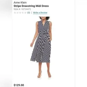 knee length dresses for ladies Anne Klein Side Ruched Mesh Midi Dress main image 1